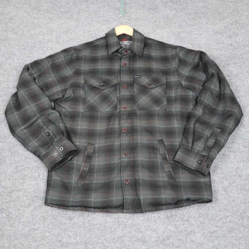 Dixxon Flannel Co Limited Edition Snap‎ On Shacket Plaid Mens Medium Quilted